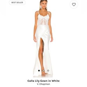 V. Chapman Calla Lily Dress - Size 4 white